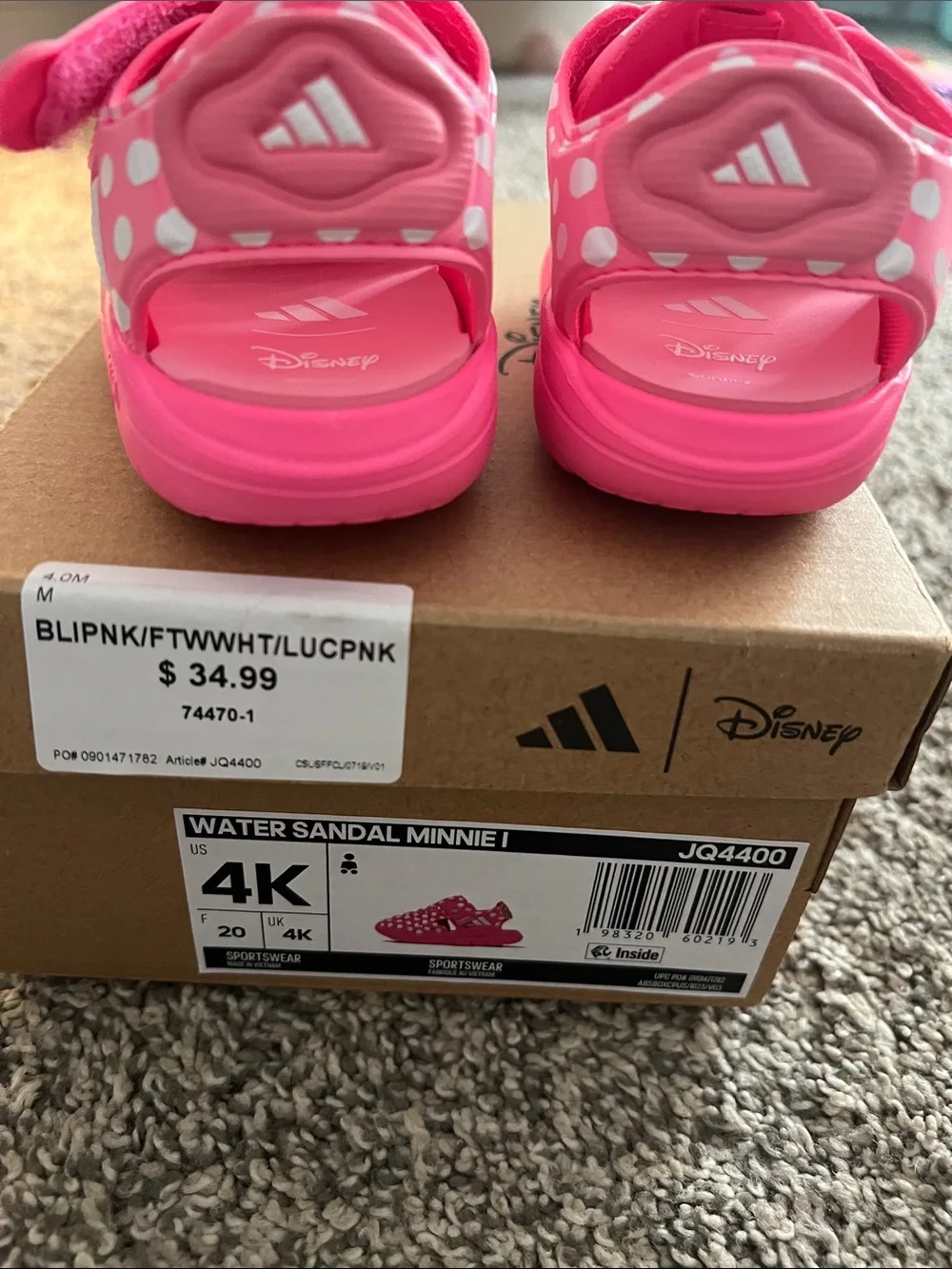 Disney Pink Minnie Polka Dot Water Shoes
